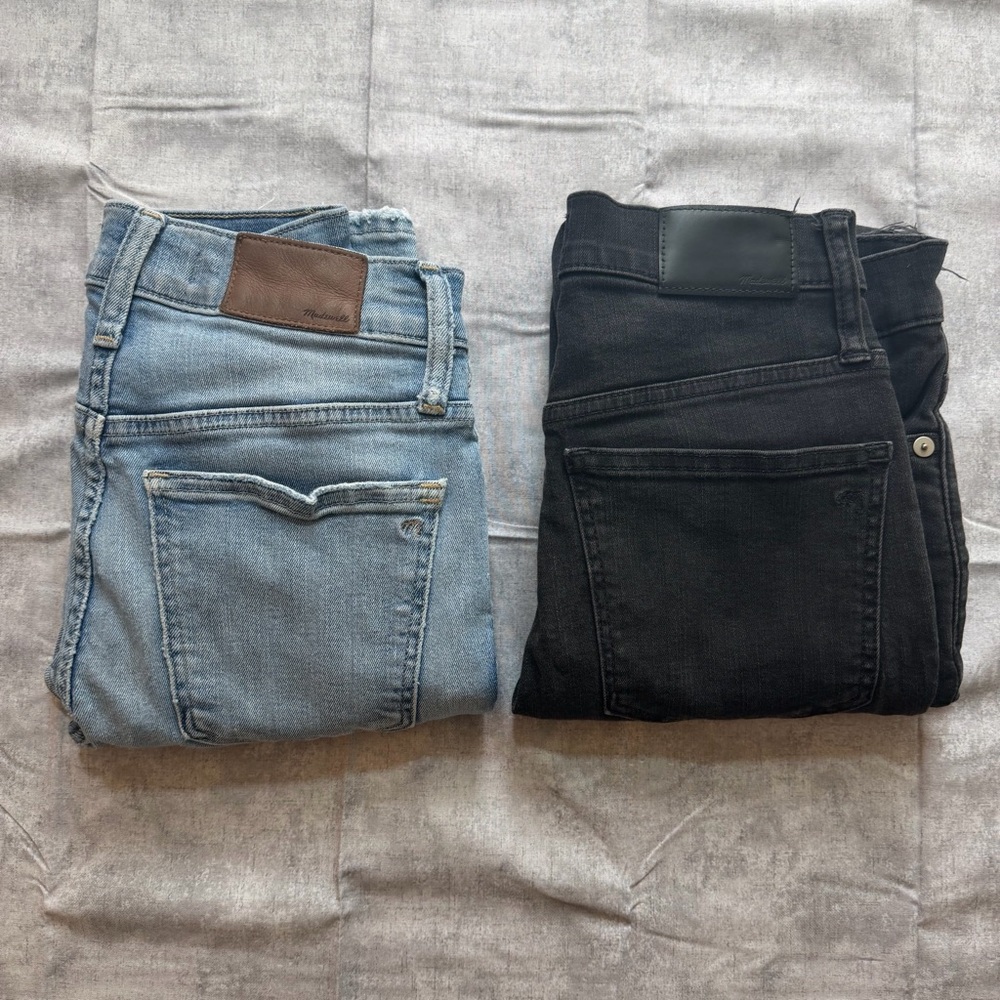 Madewell Women’s 26 High Rise Jeans Distressed Ankle Skinny Stretch FTC Lot of 2